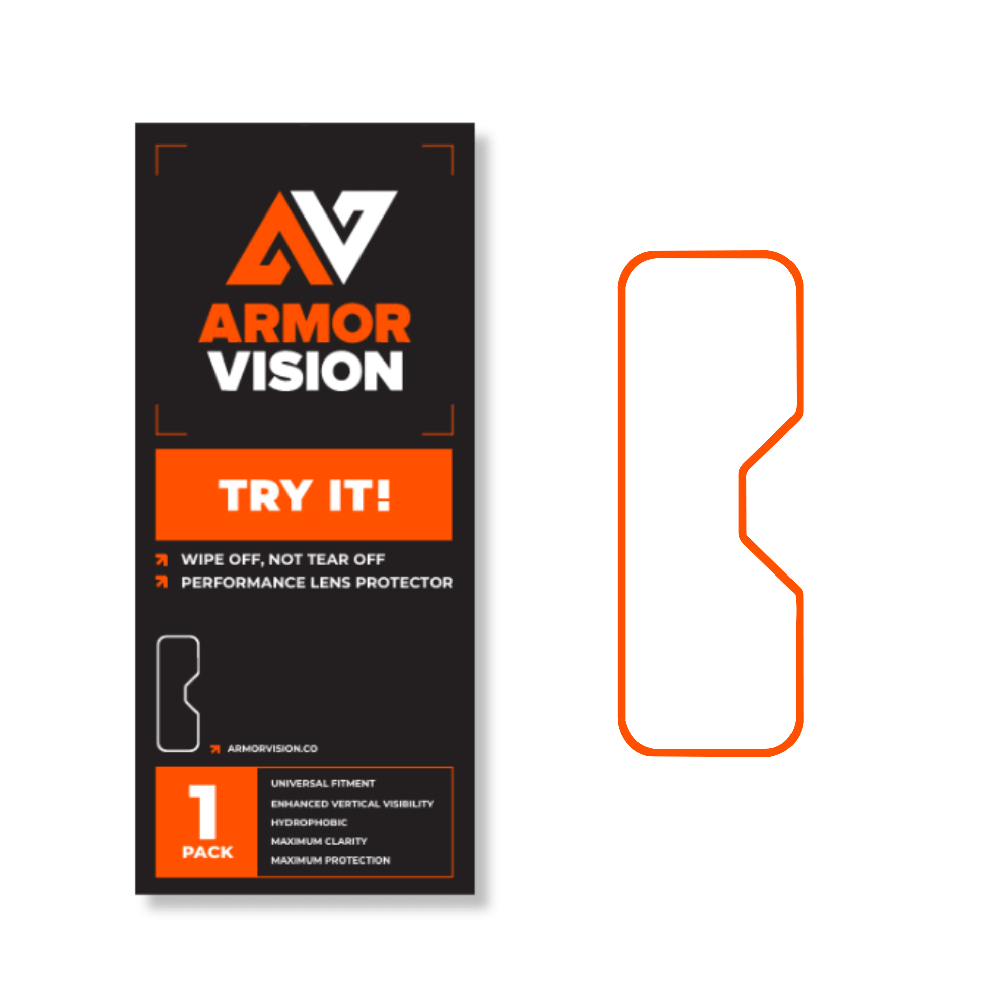 48-70mm ARMOR VISION 2.0 HPPF High Performance Protective Film Goggle Lens Protector