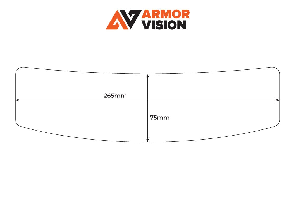 75 MM SMARTFILM RACING VISOR PROTECTOR (PACK OF 3) designed for cylindrical visors will not work with spherical visors